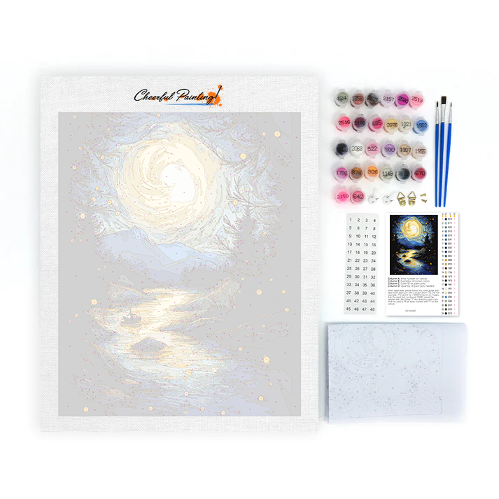 Étoile et clair de lune – Peinture par numéros