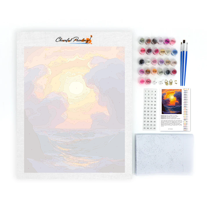 Coucher de soleil de rêve – Peinture par numéros