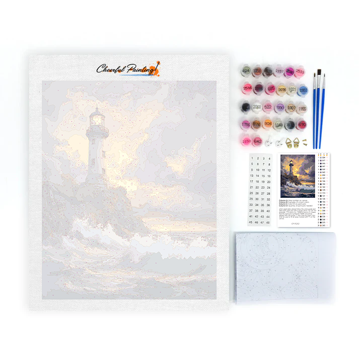 Phare au bord de l'océan - Peinture par numéros