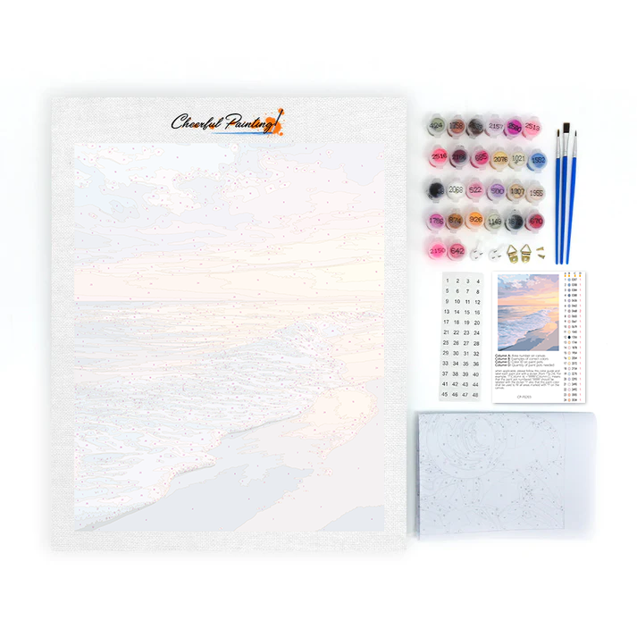 Plage paisible de l'aube - Peinture par numéros