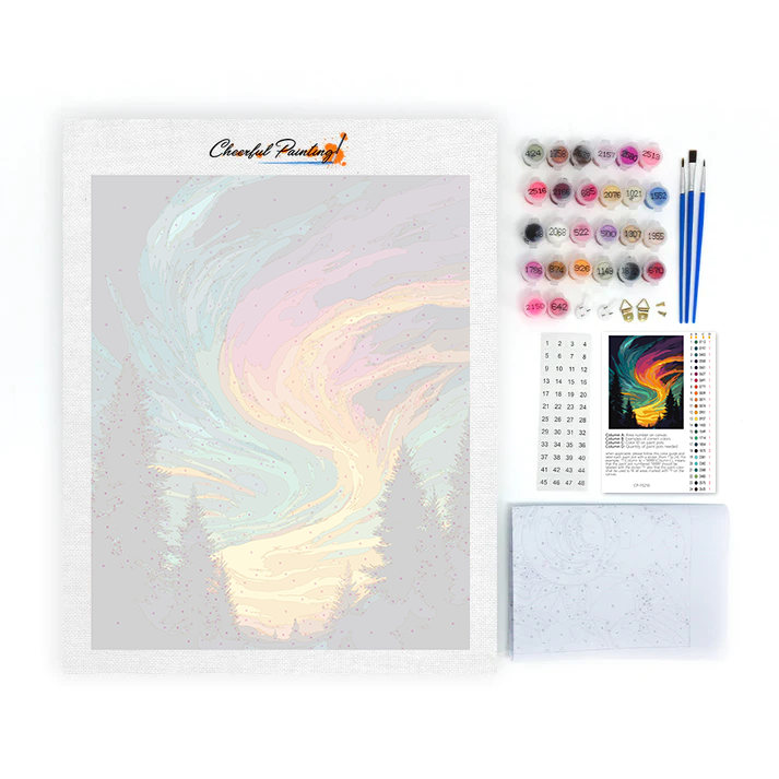 Galaxie tourbillonnante colorée – Peinture par numéros