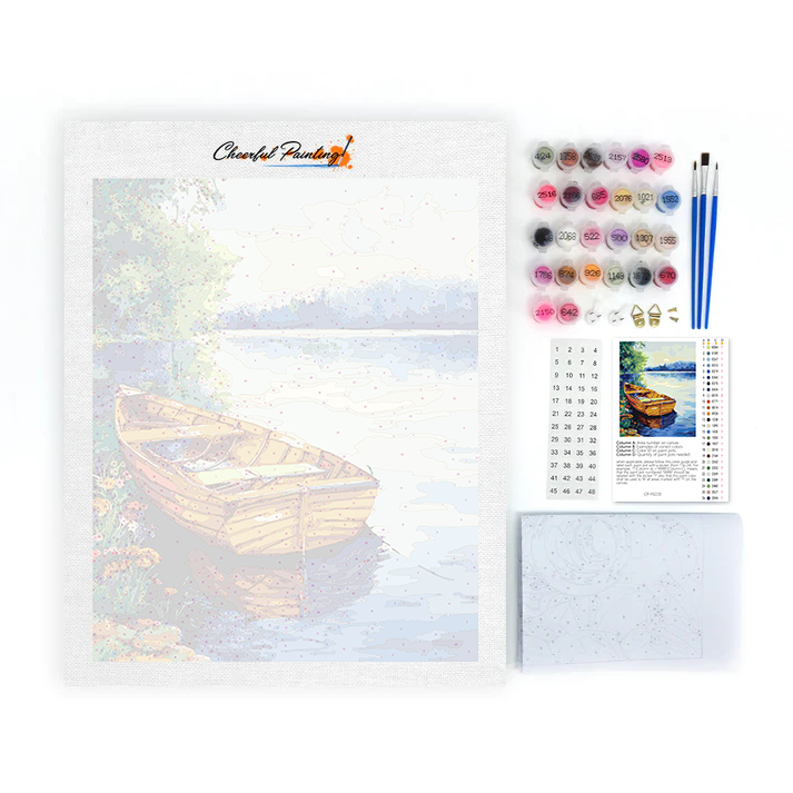 Bateaux sur le lac – Peinture par numéros
