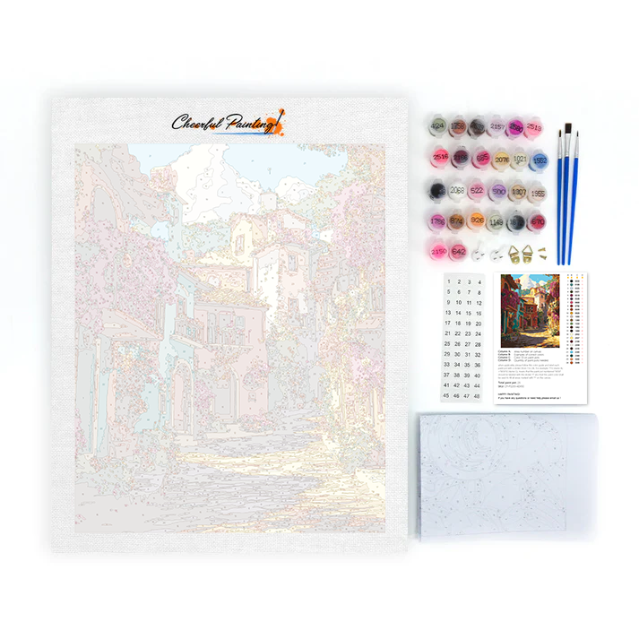 Ville de fleurs fraîches - Peinture par numéros
