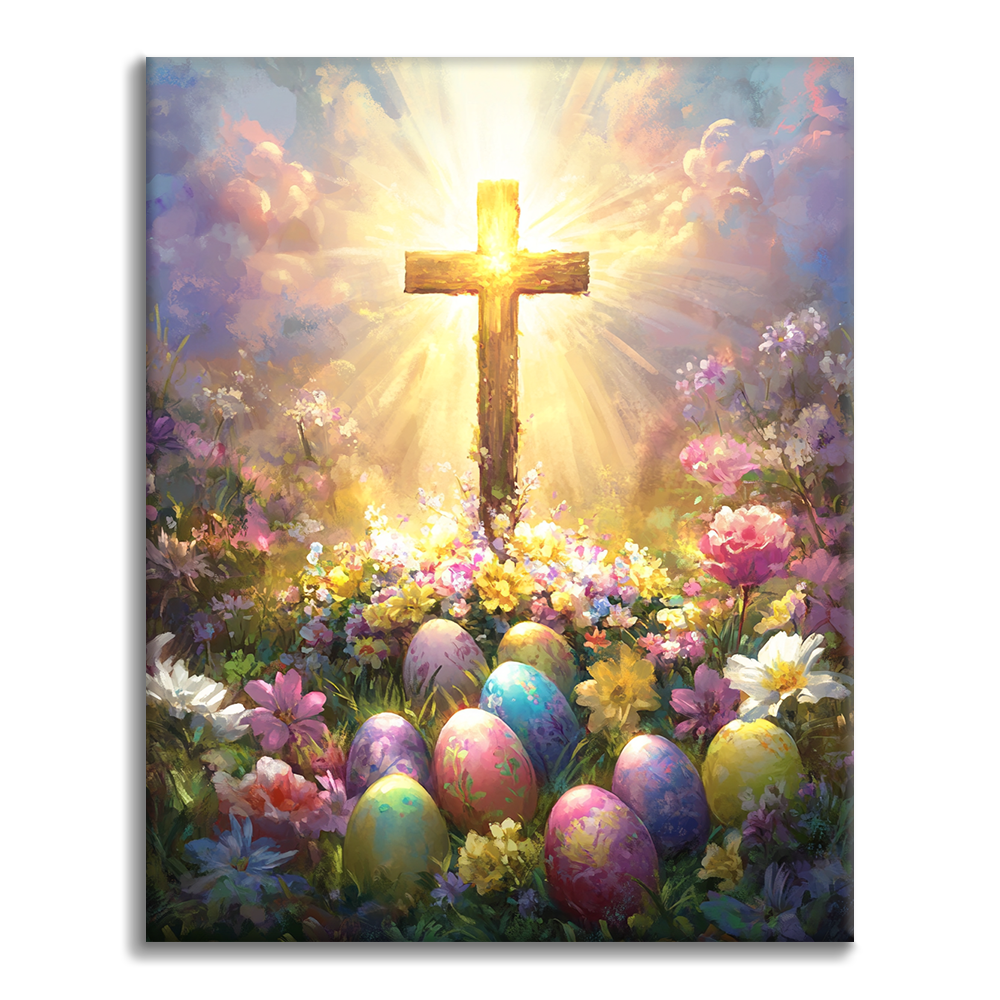 Glorieuse Croix de Pâques - Peinture par Numéros