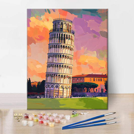 Tour de Pise - Peinture par Numéros