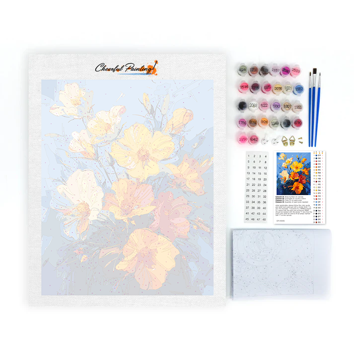 Fleurs lumineuses – Peinture par numéros