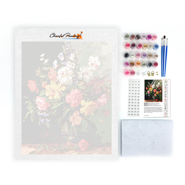 Floraison florissante – Peinture par numéros