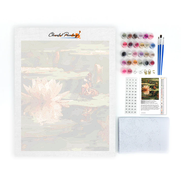 Papillons et nénuphars – Peinture par numéros