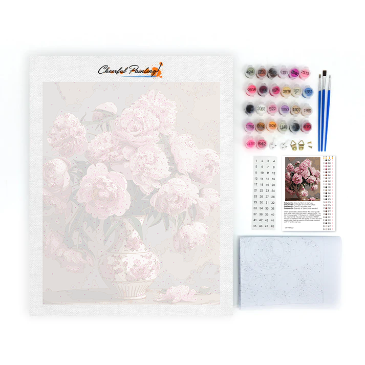 Pivoine – Peinture par numéros