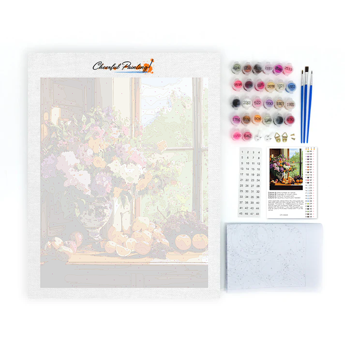 Fleurs et fruits – Peinture par numéros