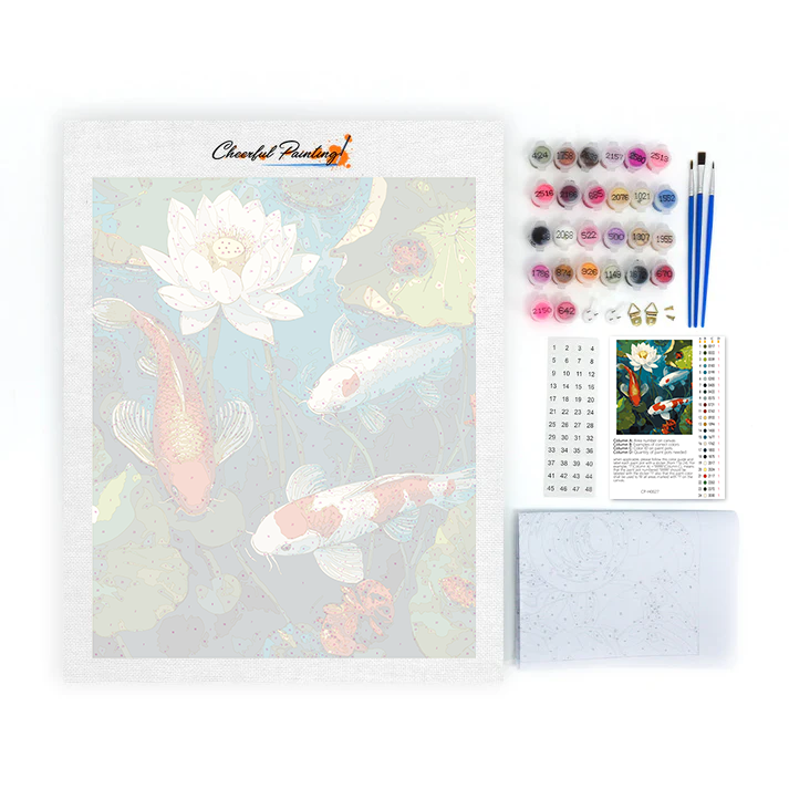 Koi dans l'étang - Peinture par numéros