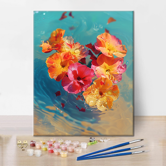 Œillet en forme de cœur – Peinture par numéros