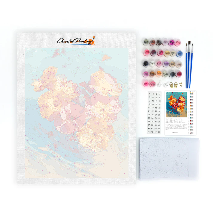 Œillet en forme de cœur – Peinture par numéros
