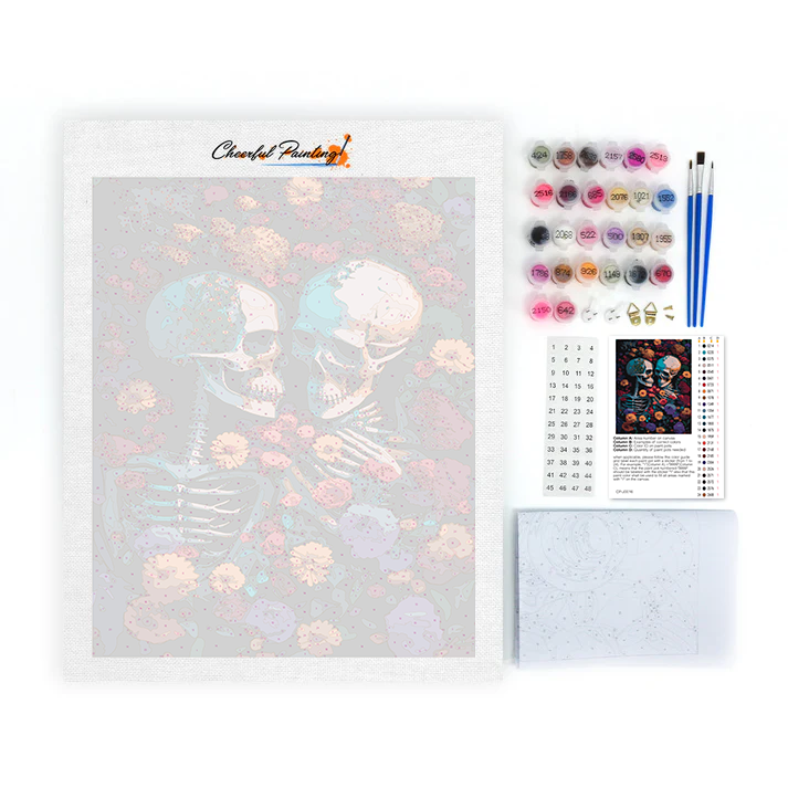 Squelette de la mer de fleurs – Peinture par numéros
