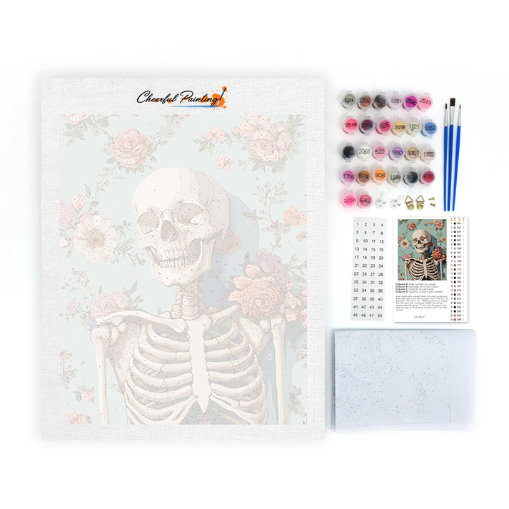Crâne souriant – Peinture par numéros