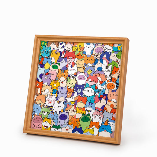 Petits Chatons - Puzzle en bois à colorier
