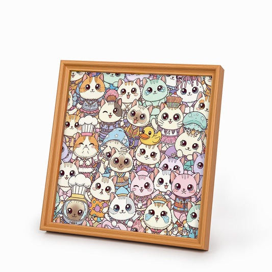 Chat I - Puzzle en bois à colorier
