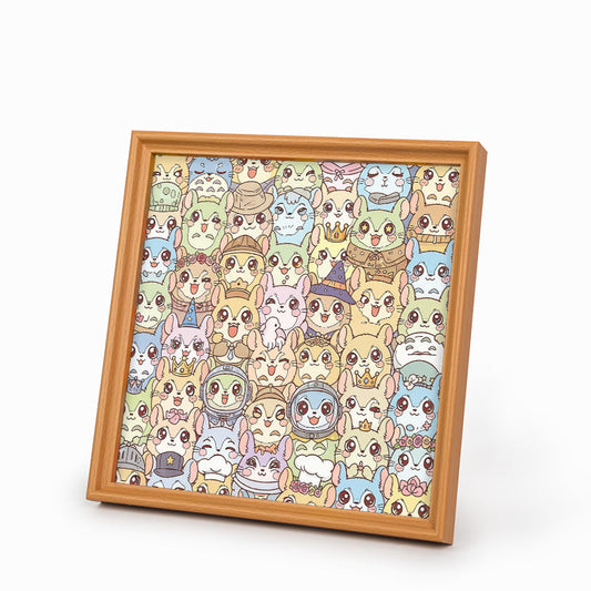 Chinchilla - Puzzle en bois à colorier