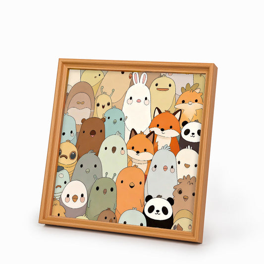 Animaux câlins - Puzzle en bois à colorier