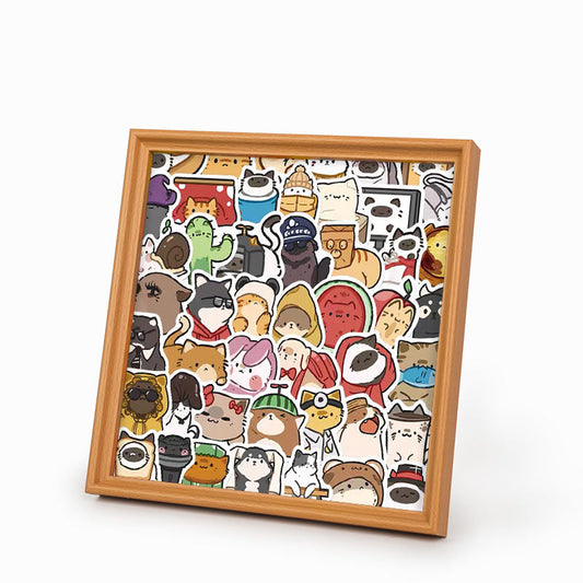 Animaux heureux - Puzzle en bois à colorier