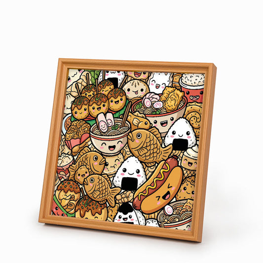 Happy Bites - Puzzle en bois à colorier