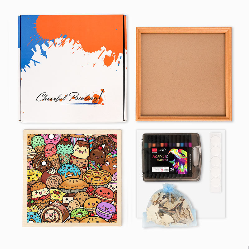 Snack Squad - Puzzle en bois à colorier