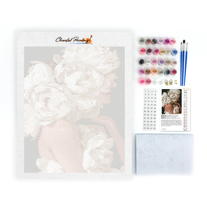 Pivoine – Peinture par numéros