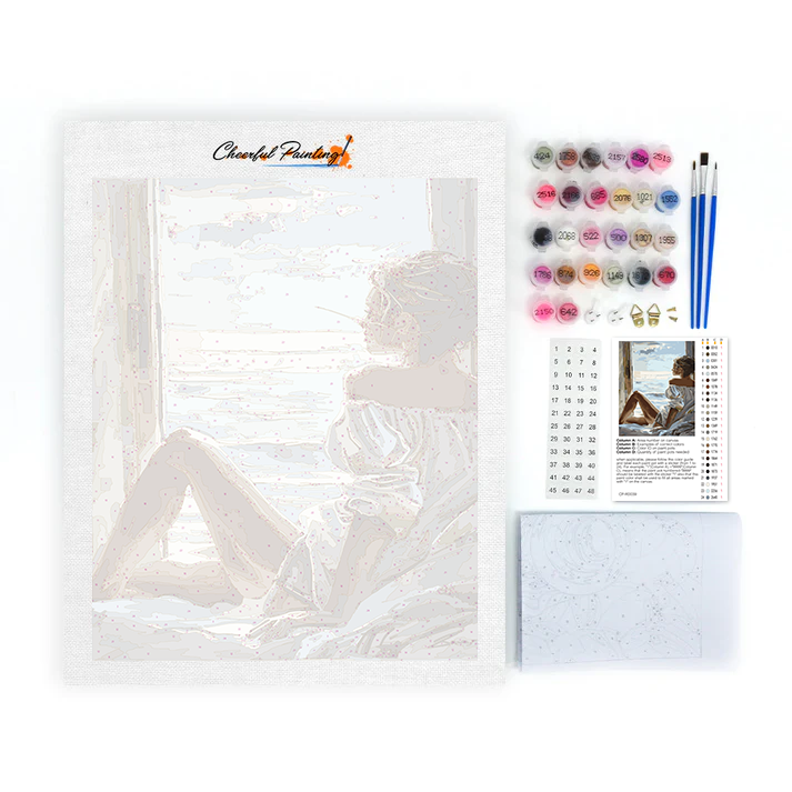 Contemplation au bord de mer – Peinture par numéros