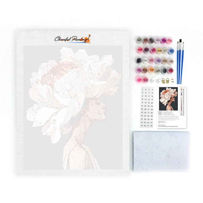 Fleur et femme - Peinture par numéros