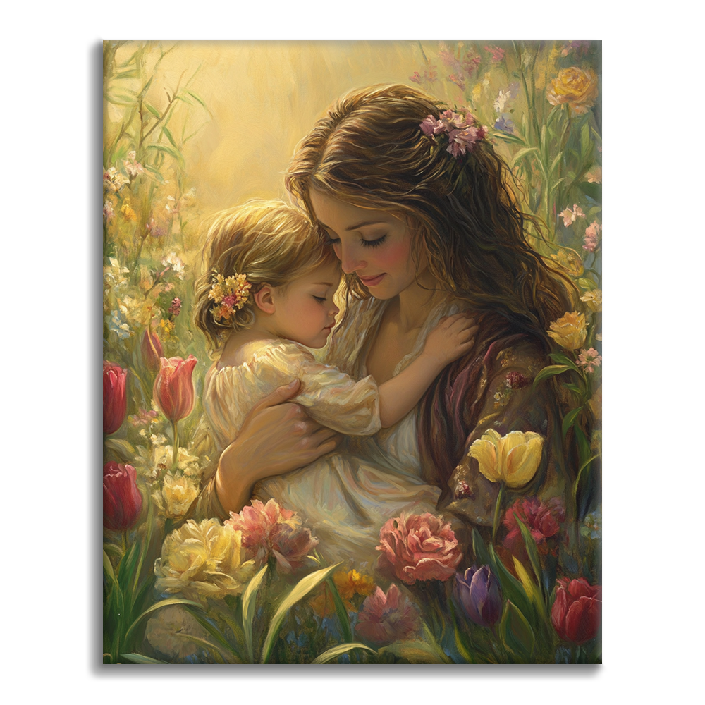 L’étreinte maternelle – Peinture par numéros
