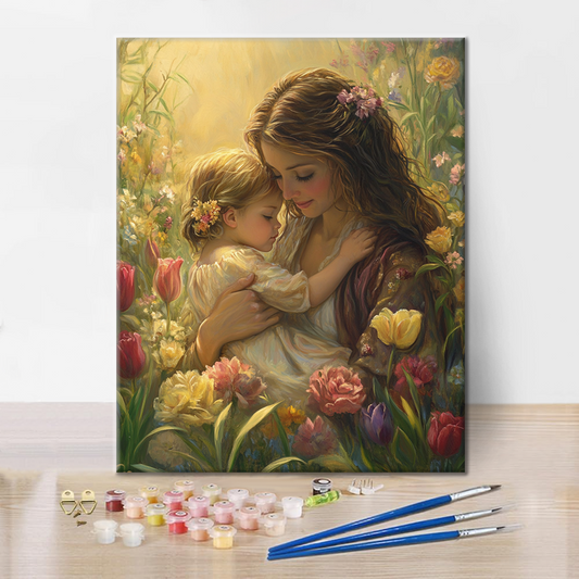 L’étreinte maternelle – Peinture par numéros