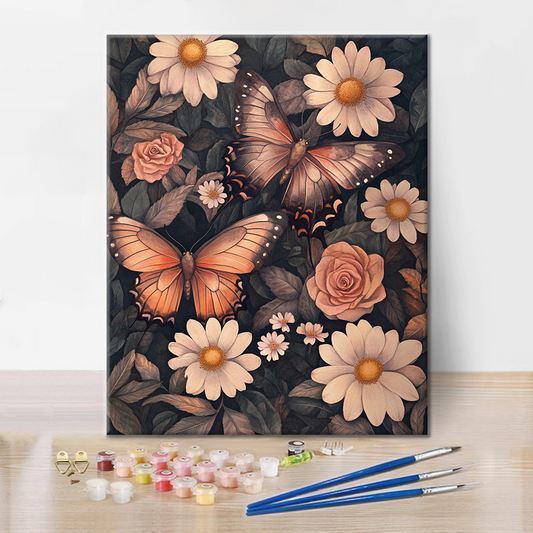 Floraison Ambrée - Peinture par Numéros