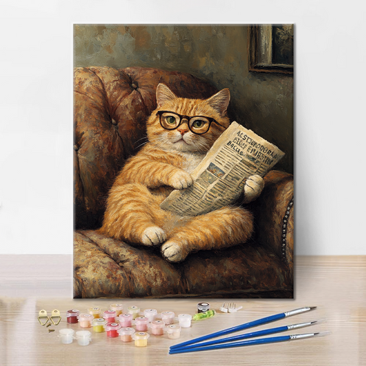 Chat Détendu - Peinture par Numéros