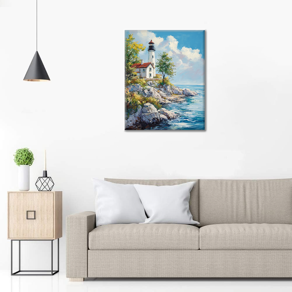Phare Côtier - Peinture par Numéros