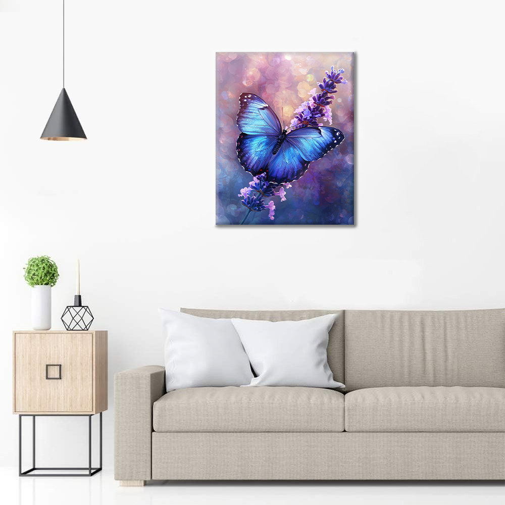 Berceuse de Lavande pour Ailes Céruléennes - Peinture par Numéros