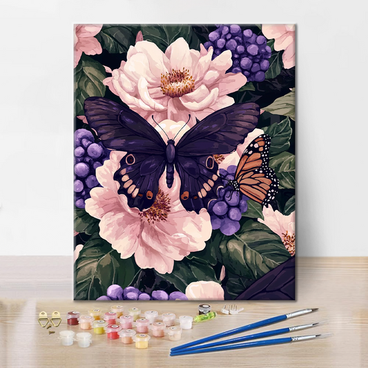 Nocturne Pourpre du Monarque - Peinture par Numéros