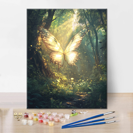 Monarque Rayonnant - Peinture par Numéros