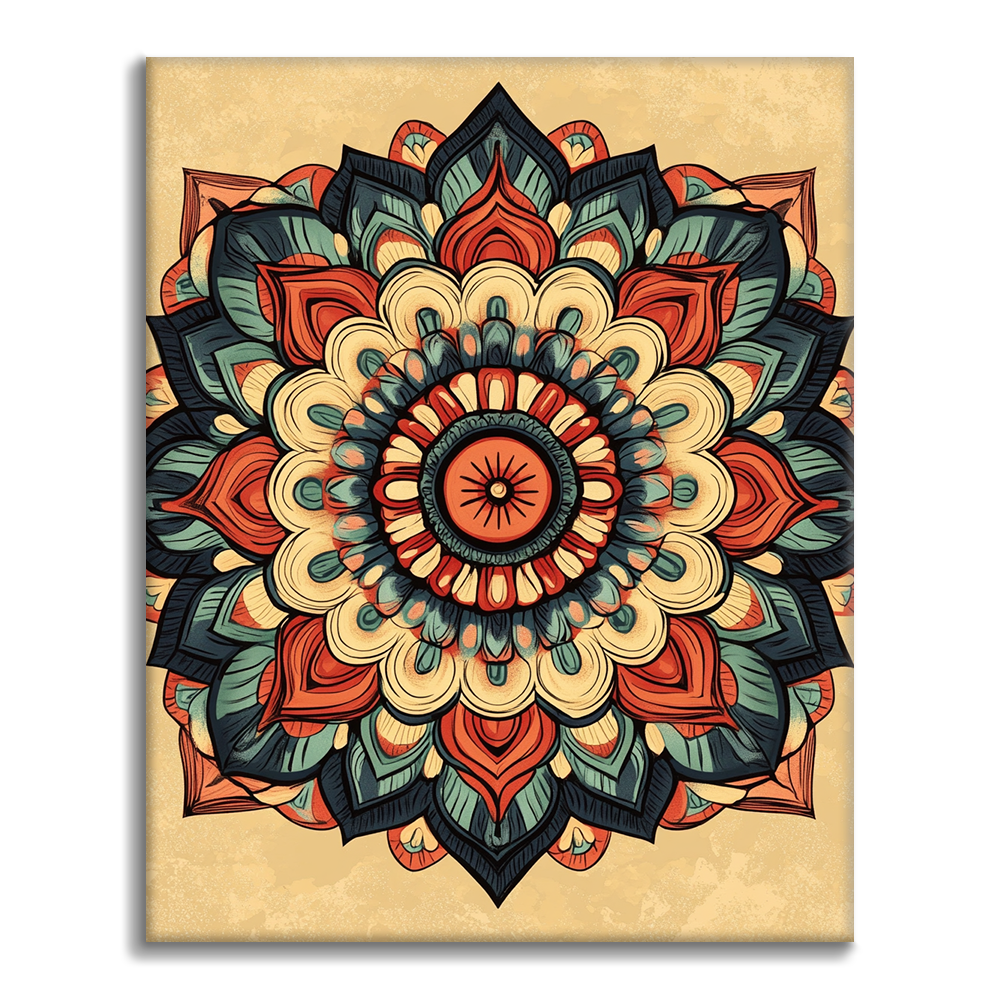 Mandala Éclatant - Peinture par Numéros