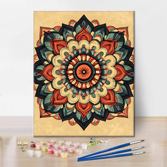 Mandala Éclatant - Peinture par Numéros