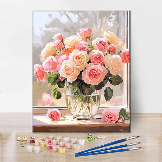 Floraison Tendre - Peinture par Numéros