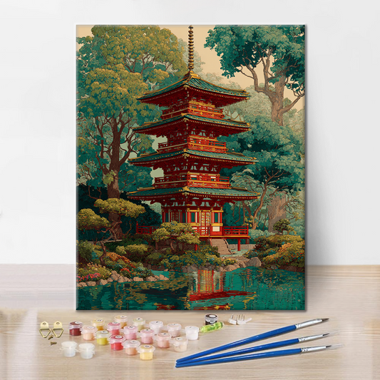 Réflexion sur la porte Chidori – Peinture par numéros