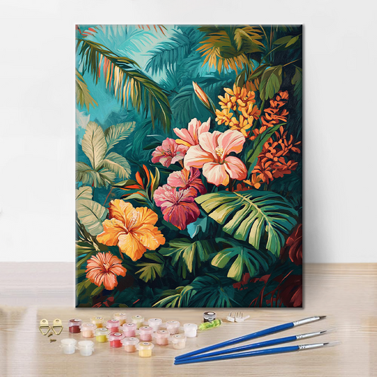 Floraison tropicale - Peinture par numéros