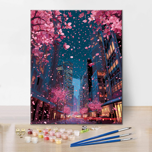 City Blooms Cherry - Peinture par numéros