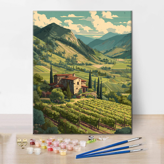 Vignoble d'émeraude - Peinture par numéros