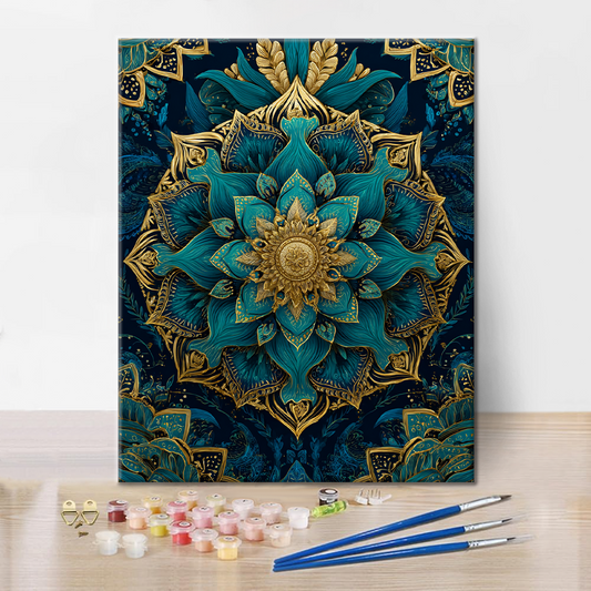 Mandala en verre - Peinture par numéros