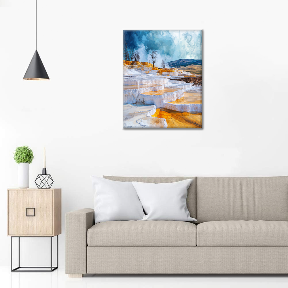 Terrasses de Mammoth Hot Springs – Peinture par numéros