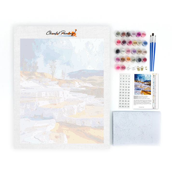 Terrasses de Mammoth Hot Springs – Peinture par numéros