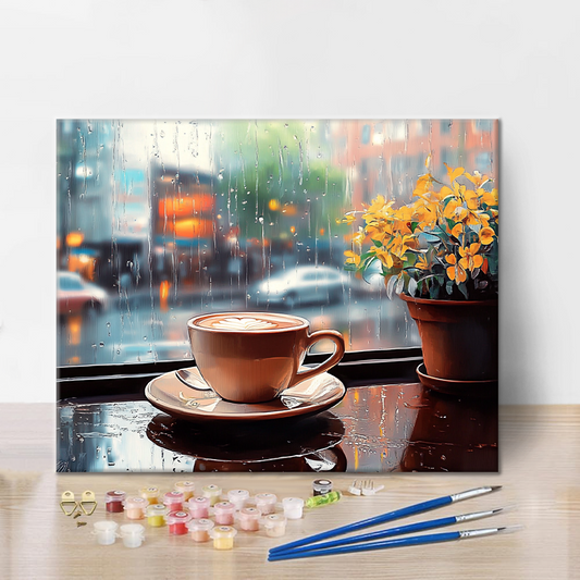 Café pluvieux - Peinture par numéros