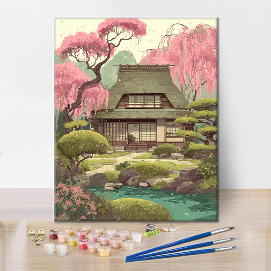Printemps Kasuga Sakura - Peinture par numéros