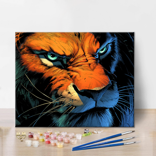 Lion inébranlable - Peinture par numéros